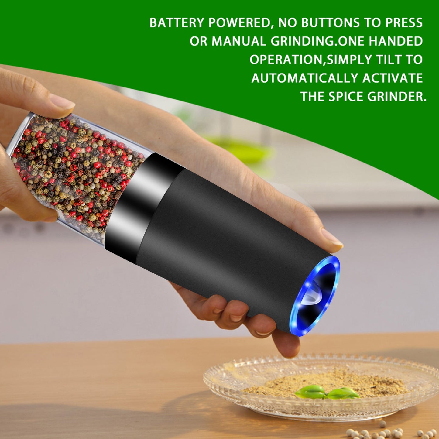 Electric Gravity Pepper Grinder