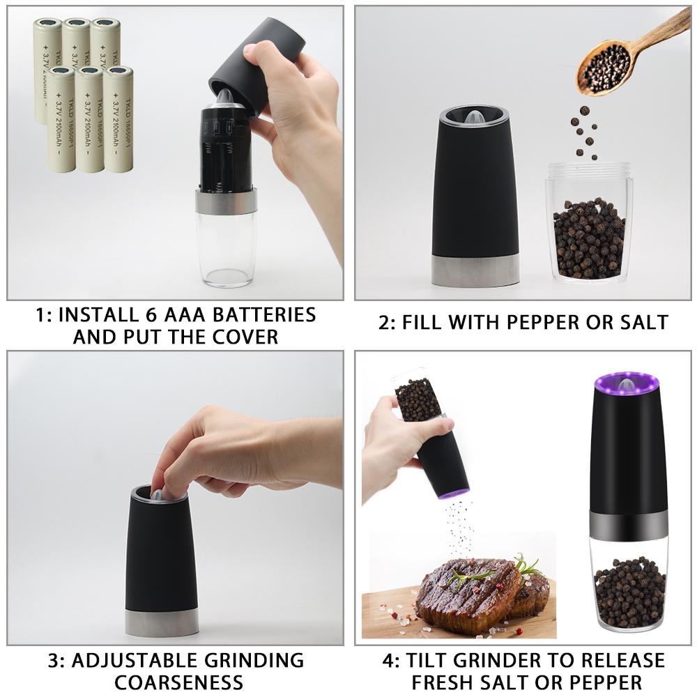 Electric Gravity Pepper Grinder