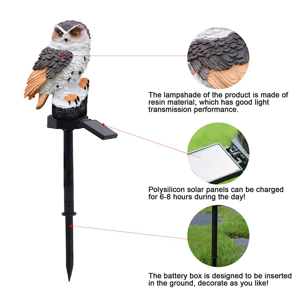 LED Solar Owl Garden Light