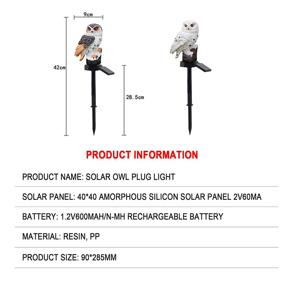 LED Solar Owl Garden Light