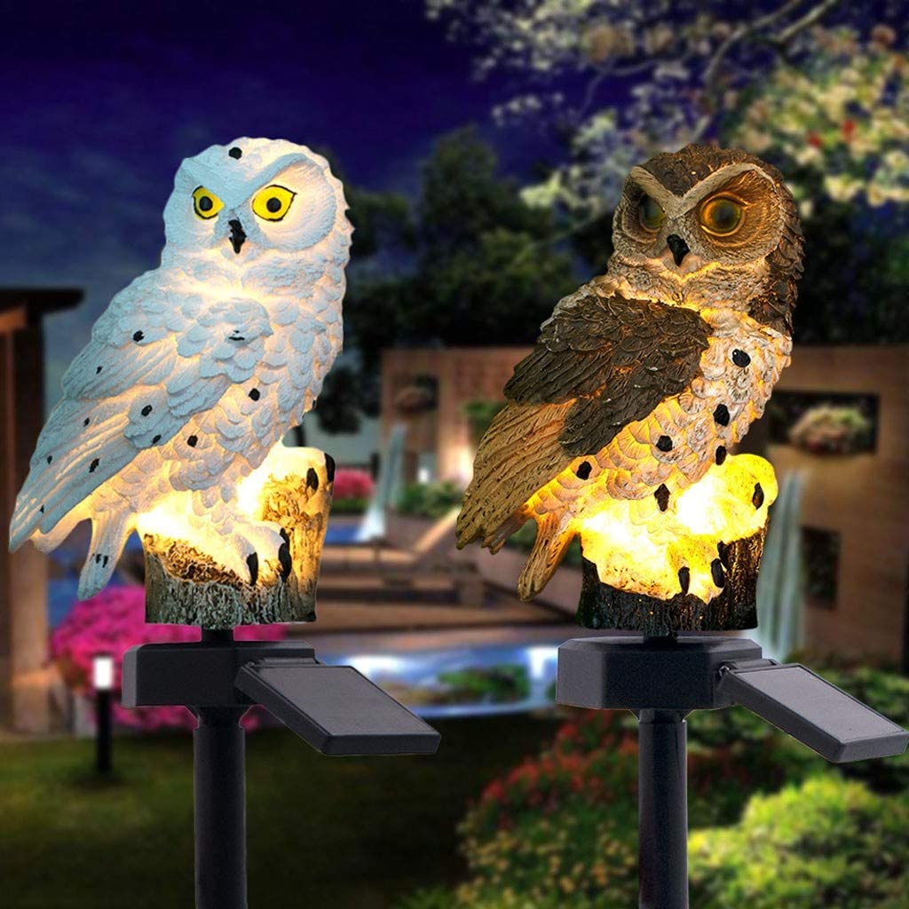 LED Solar Owl Garden Light