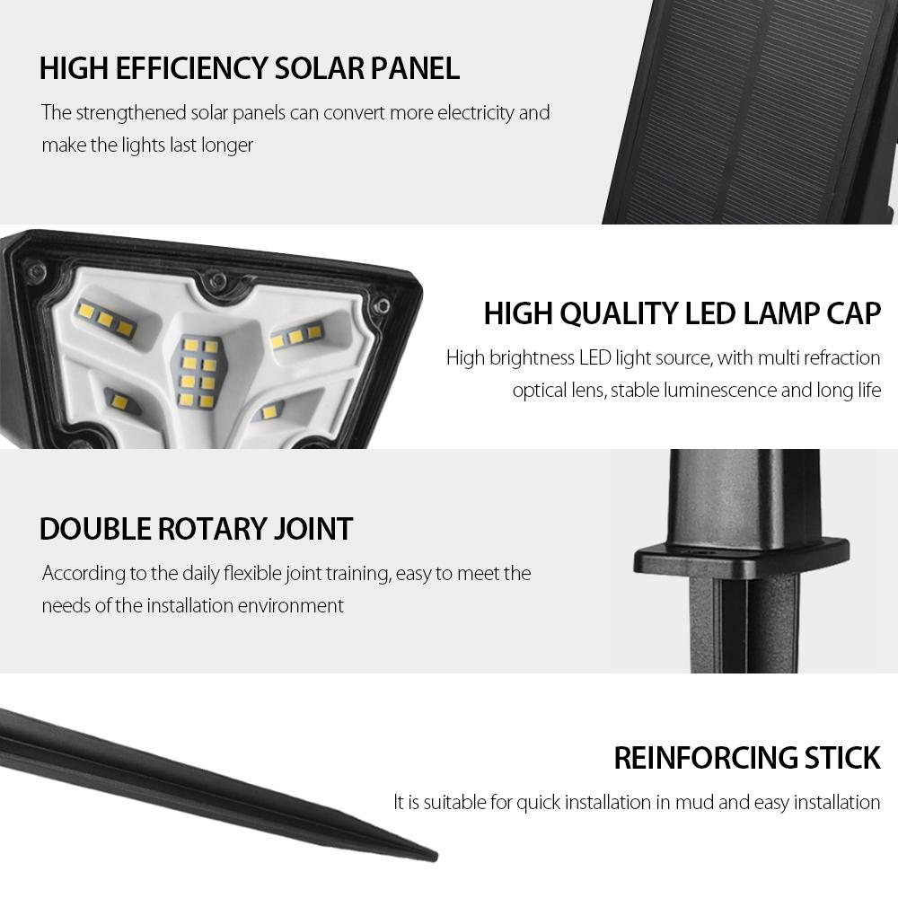 2-Pack Solar Landscape Spotlights