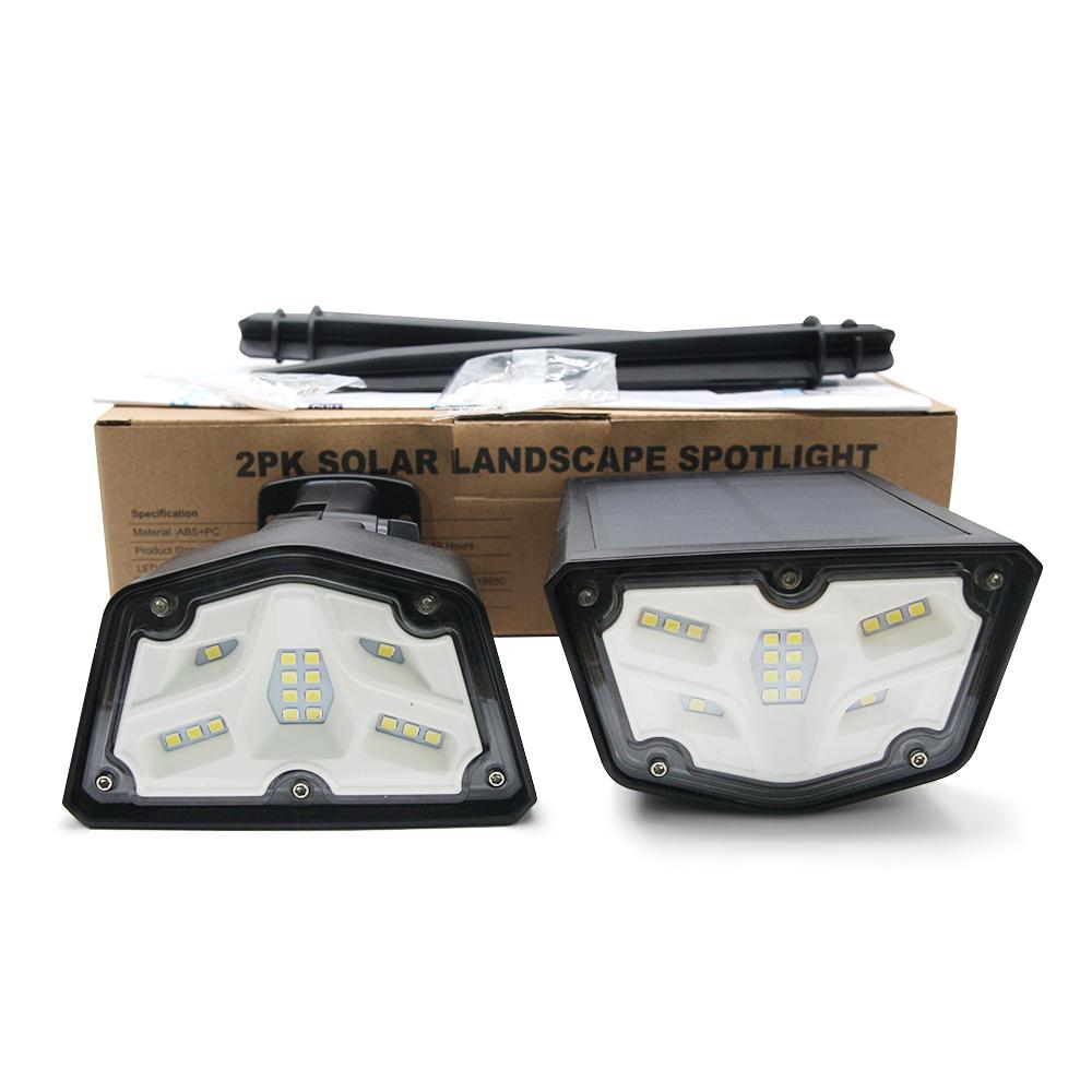 2-Pack Solar Landscape Spotlights