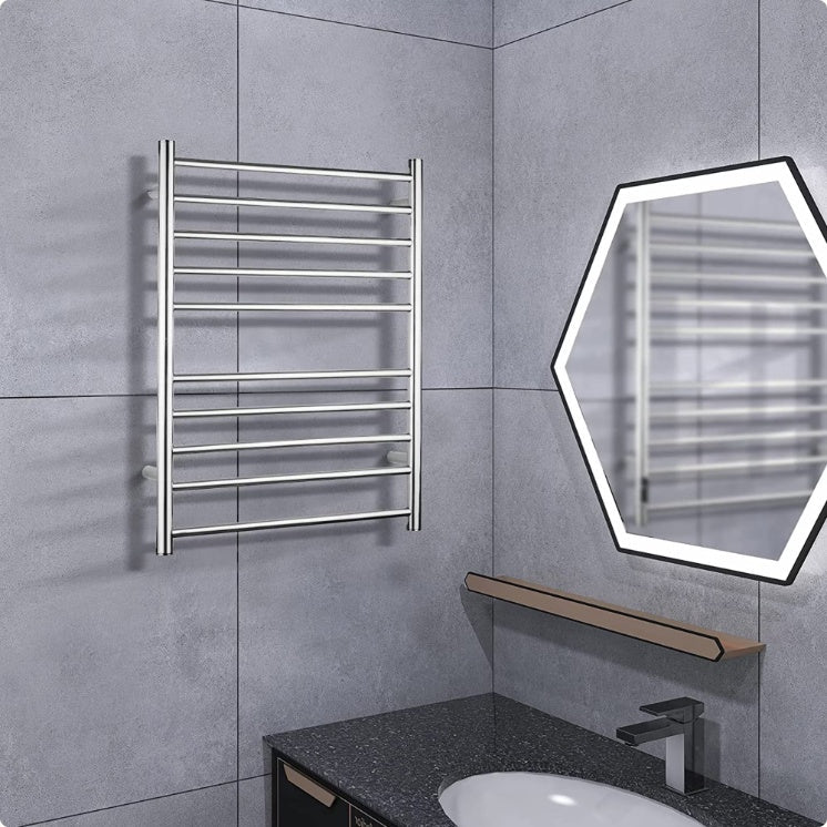 Electric Heated Towel Rack For Bathroom, Wall Mounted Towel Warmer, 10