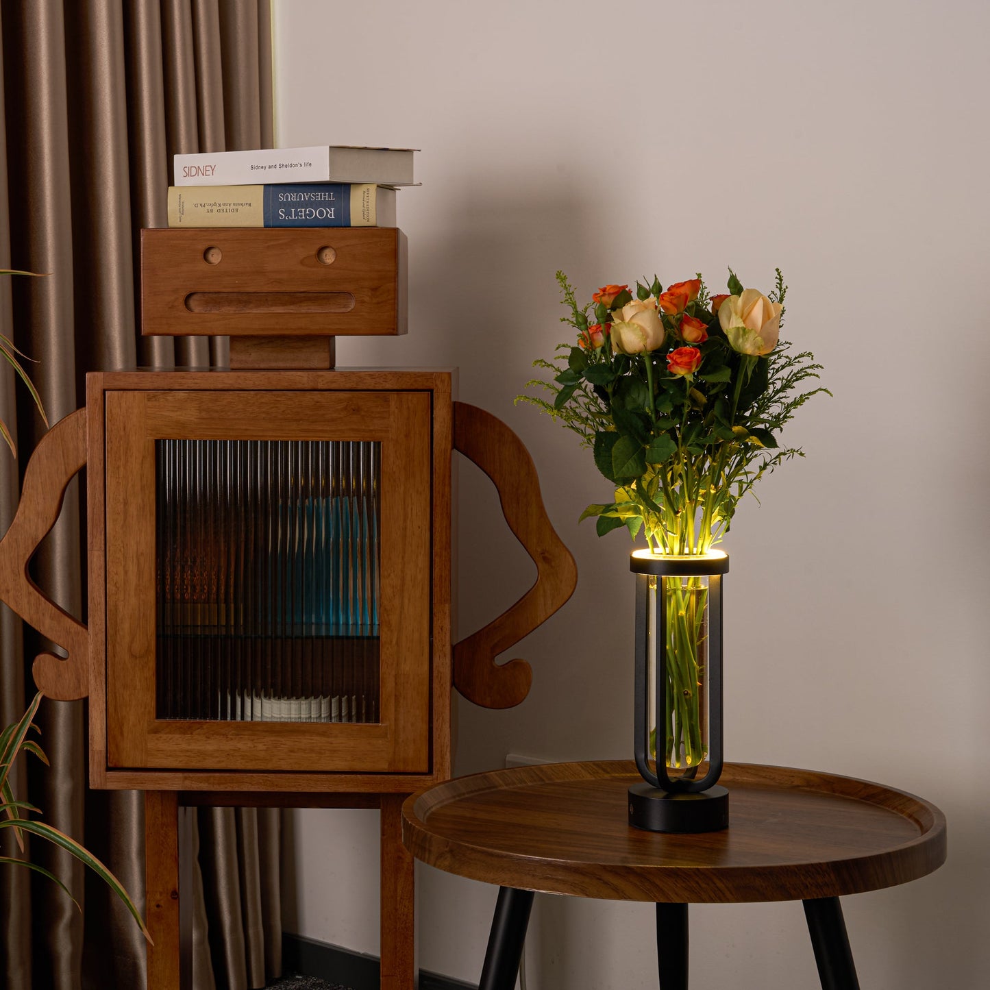Bronze Glass Vase Lamp