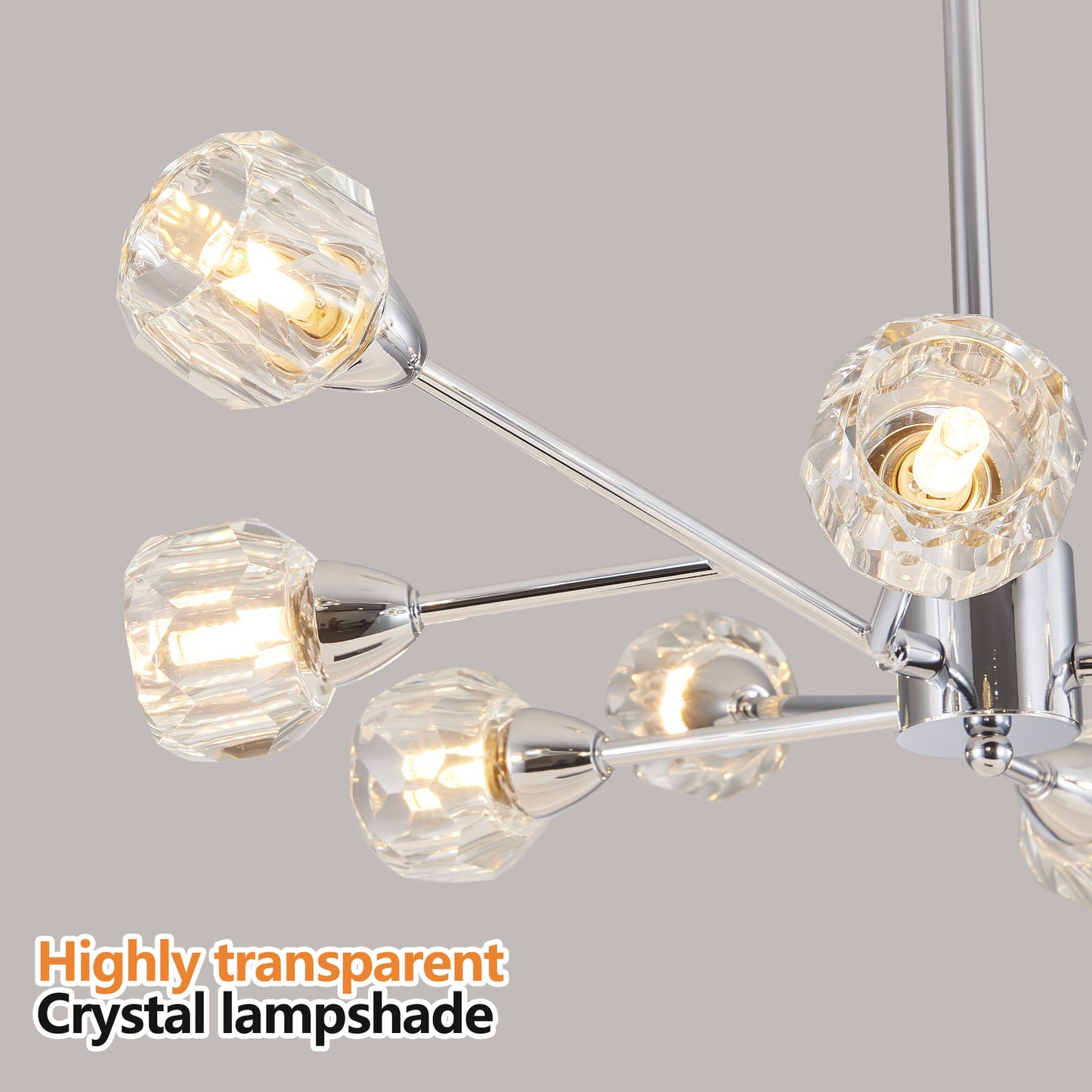 Modern 9-Light Crystal Chandelier