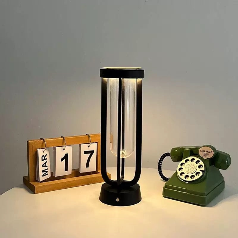 Bronze Glass Vase Lamp