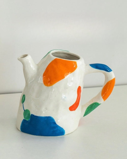 Whimsical Handpainted Abstract Ceramic Vase