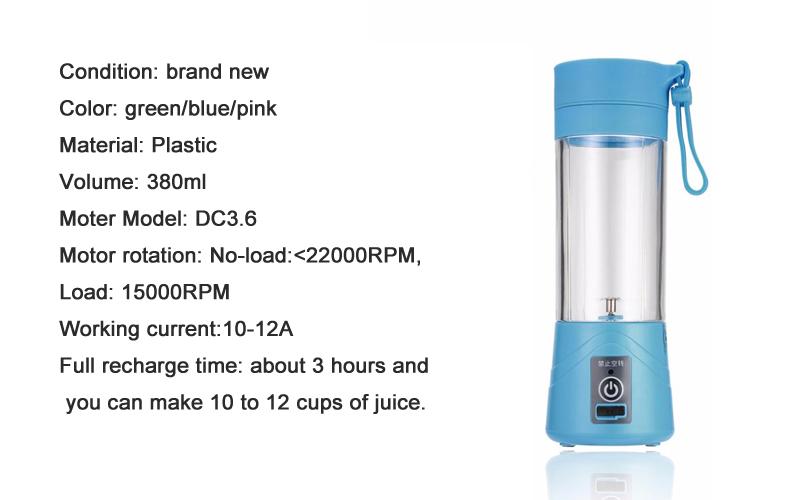 Portable USB Smoothie Blender