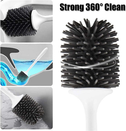 Modern Silicone Toilet Brush Set