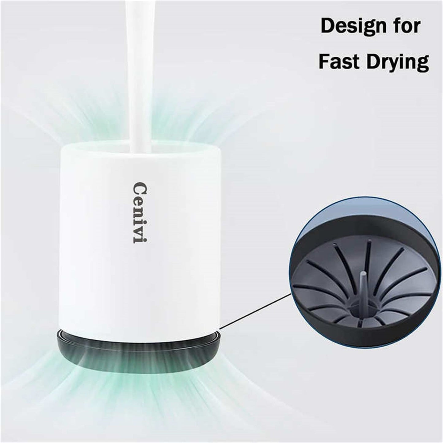 Modern Silicone Toilet Brush Set