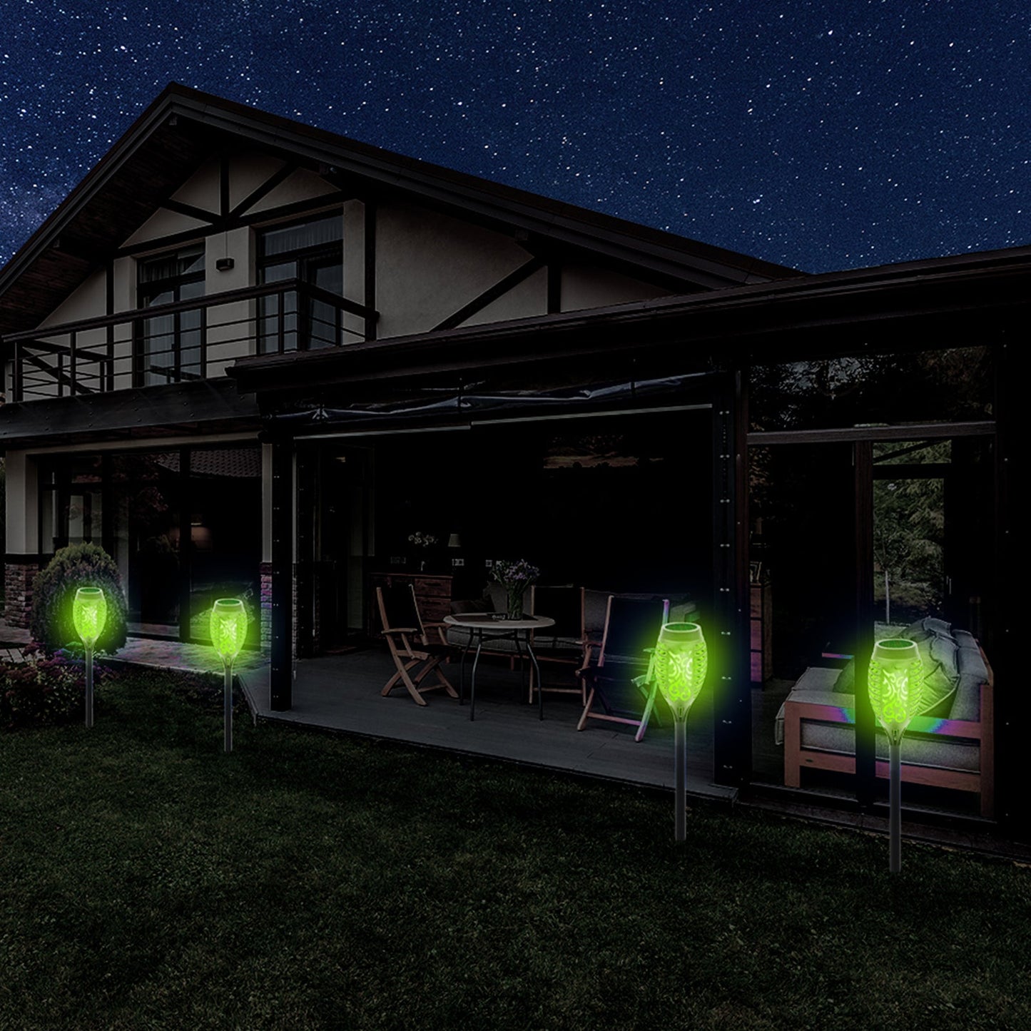 2 Pack Solar Torch Lights