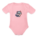Wolfy | Organic Baby Onesie - light pink