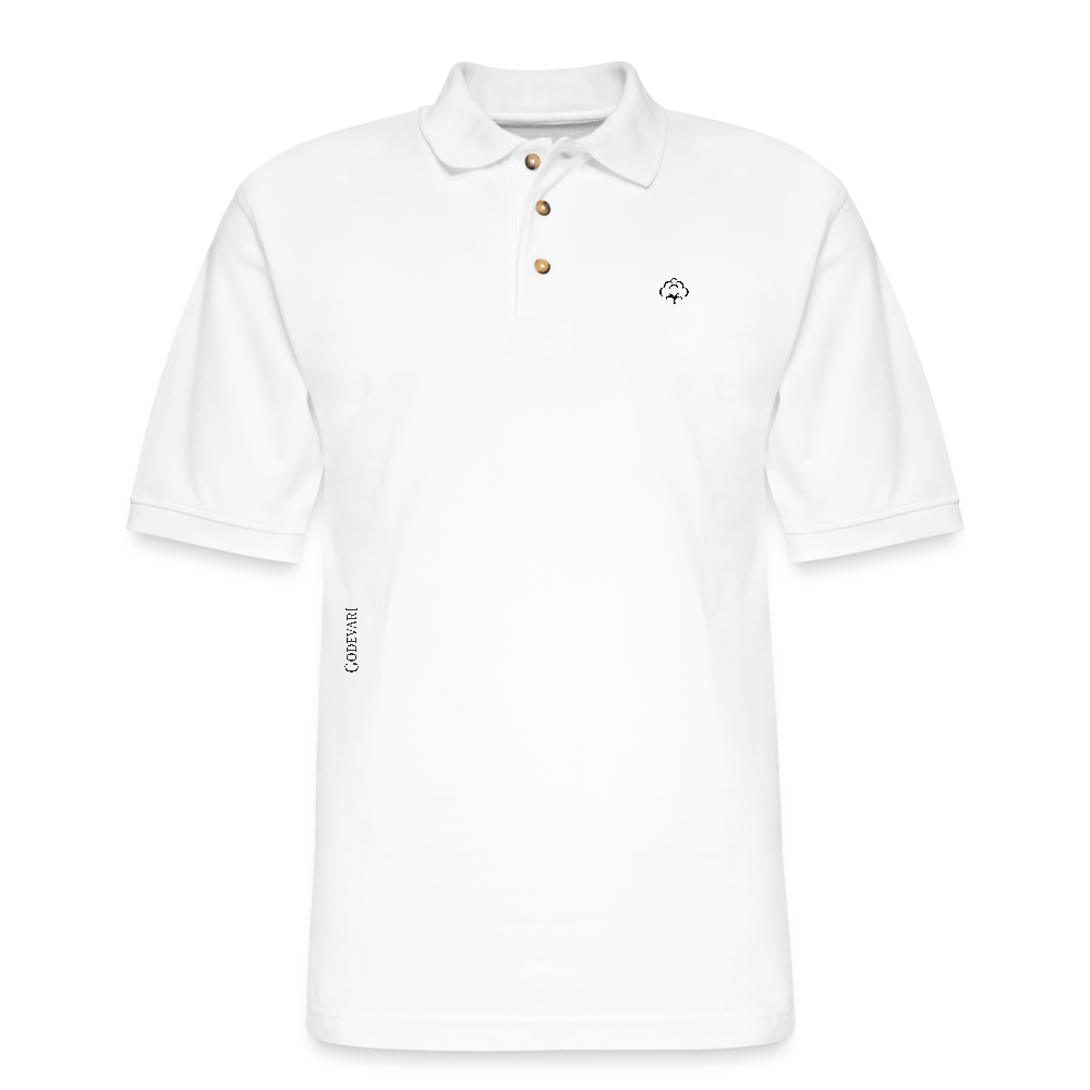 Godevari | Men's Pique Polo Shirt - white