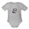 Wolfy | Organic Baby Onesie - heather grey