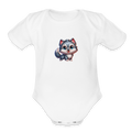 Wolfy | Organic Baby Onesie - white