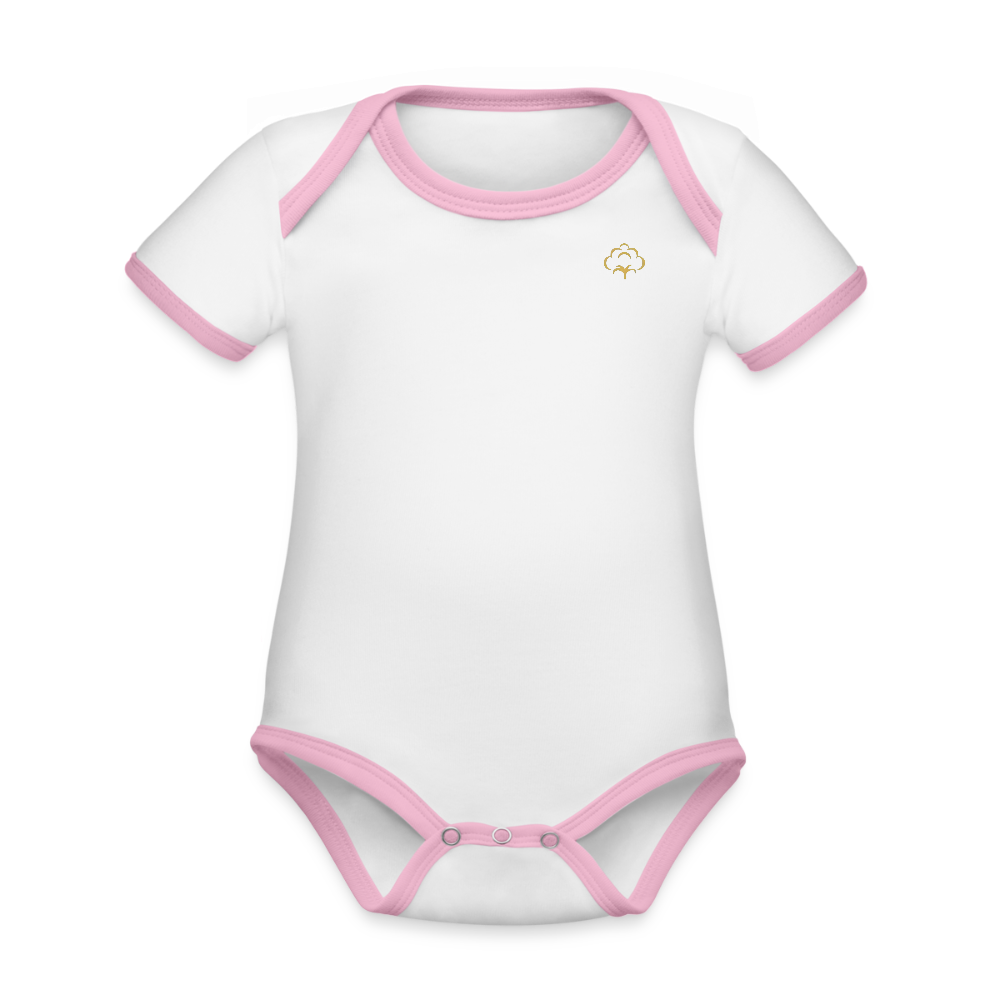 Godevari | Classic Baby Onesie - white/pink
