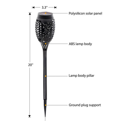 2 Pack Solar Torch Lights