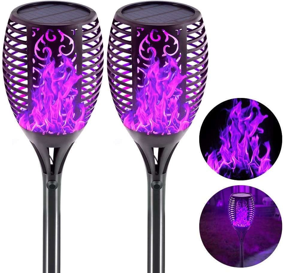 2 Pack Solar Torch Lights