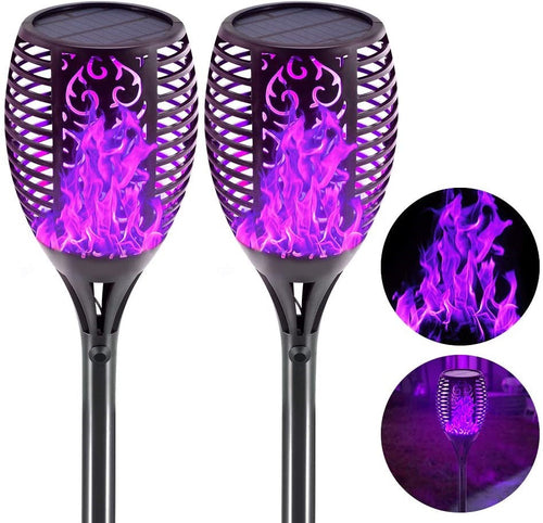 2 Pack Solar Torch Lights