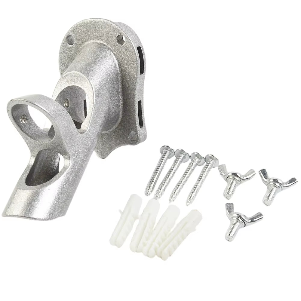 Heavy Duty Aluminum Mount Aluminum Flag Pole Holder Aluminum Alloy Wall Flag Holder Mounting Base Accessories