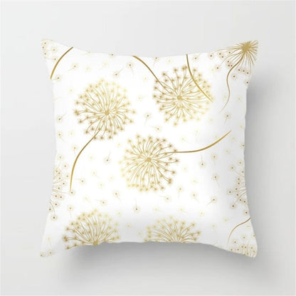 Gold Leaf Cushion Cover for Home Decor