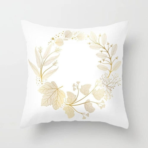 Gold Leaf Cushion Cover for Home Decor