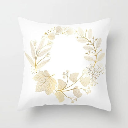 Gold Leaf Cushion Cover for Home Decor