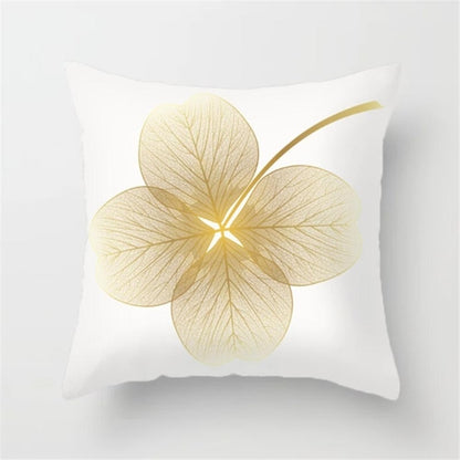 Gold Leaf Cushion Cover for Home Decor