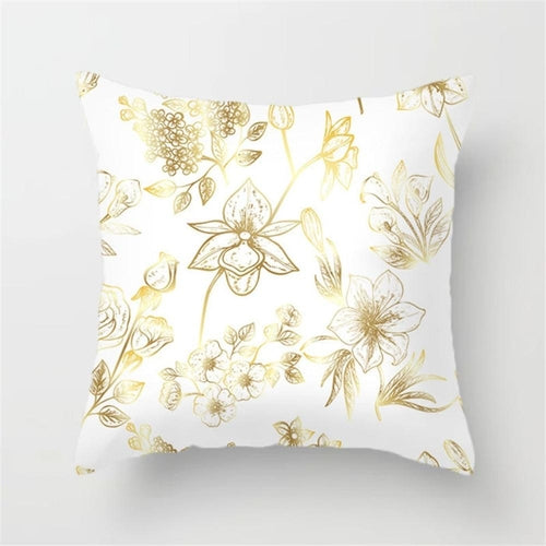 Gold Leaf Cushion Cover for Home Decor