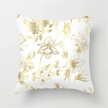 Gold Leaf Cushion Cover for Home Decor