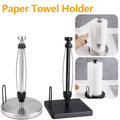 Stainless Steel Paper Towel Holder with Ratchet Mechanism Paper Towel Dispenser with Weighted Base Anti-Slip Kitchen Organizer