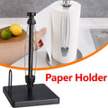 Stainless Steel Paper Towel Holder with Ratchet Mechanism Paper Towel Dispenser with Weighted Base Anti-Slip Kitchen Organizer