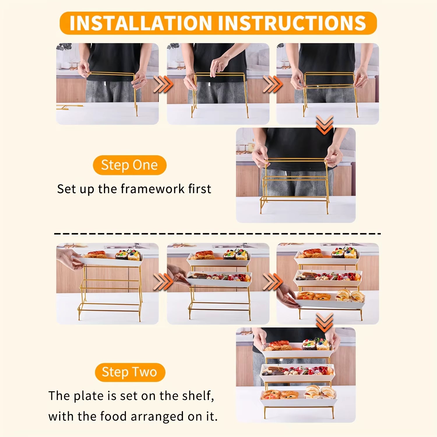 1PCS Three Layer Fruit Tray Rack Buffet Table Cold Plate Creative Fruit Tray Rack Cake Sweet Snacks Fruit Tray Food Display Rack