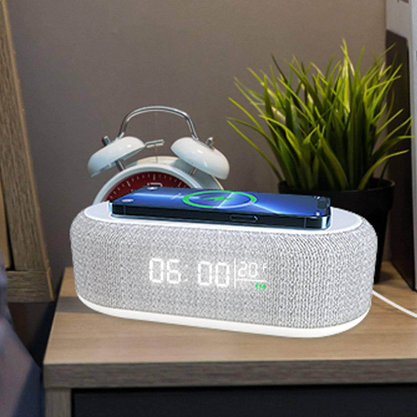3-in-1 Alarm Clock Wireless Charge