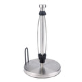 Stainless Steel Paper Towel Holder with Ratchet Mechanism Paper Towel Dispenser with Weighted Base Anti-Slip Kitchen Organizer