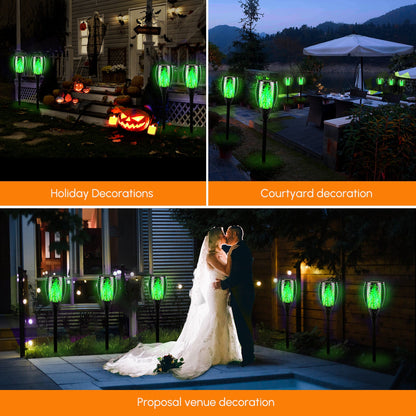 2 Pack Solar Torch Lights