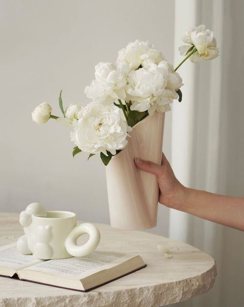 Nordic Style Handmade Ceramic Twins Vase