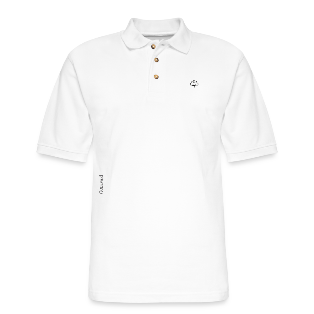 Men's Pique Polo Shirt - white